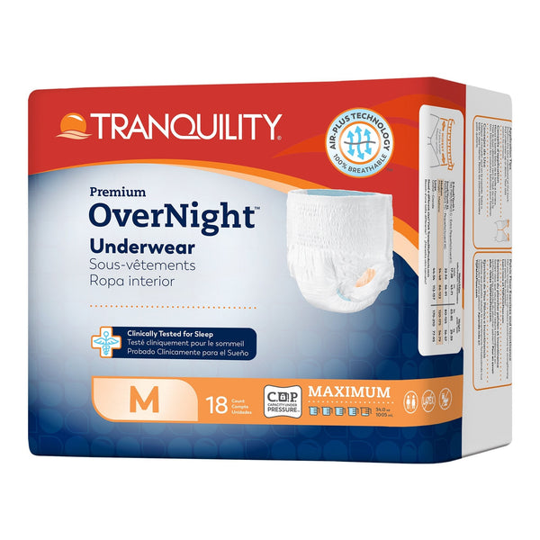Tranquility Women's Protective Underwear and packaging available at Lexicon Medical Supply.