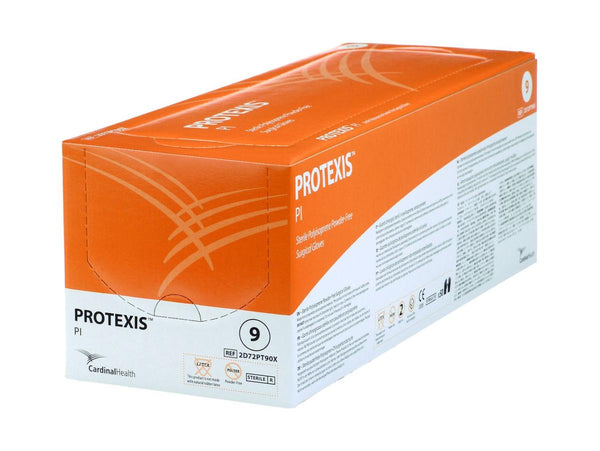 Cardinal Health Protexis PI sterile polyisoprene powder free surgical gloves size 9 box item code 2D72PT60X