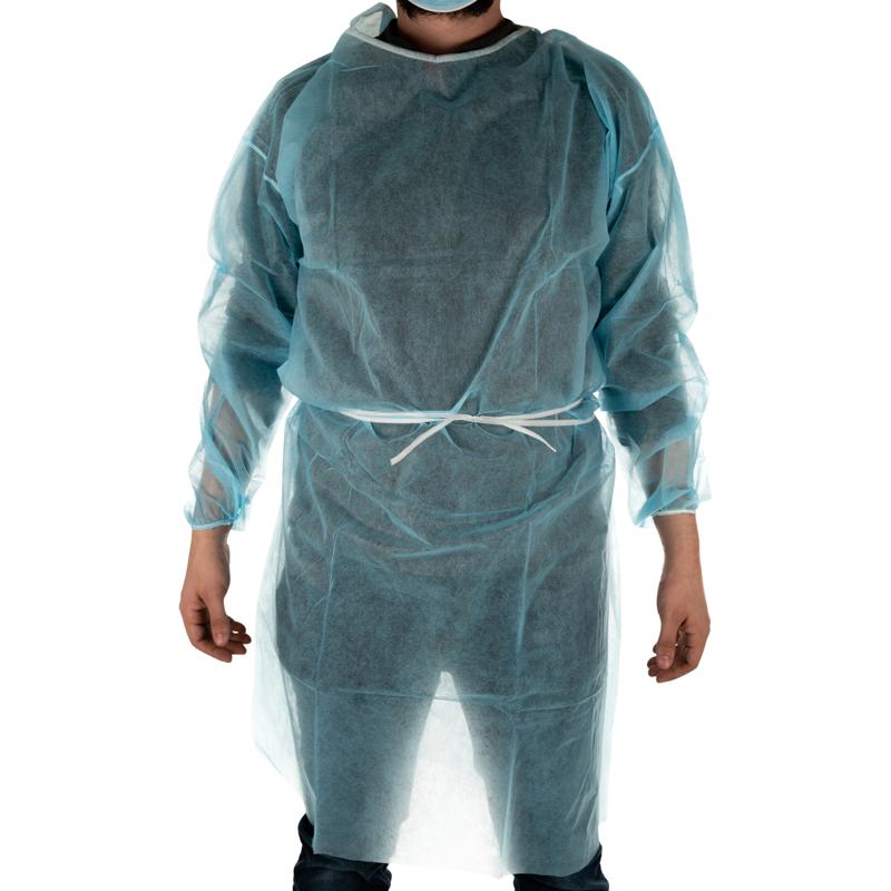 Isolation Gown Universal Size Blue - 100ea/cs by Lexicon Medical Supply product image