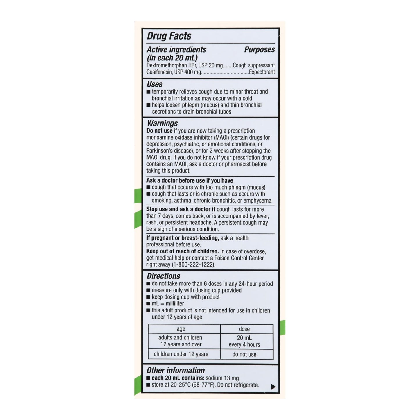 Foster & Thrive™ Adult Tussin DM Max Liquid, Raspberry & Menthol