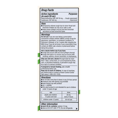 Foster & Thrive™ Adult Tussin DM Max Liquid, Raspberry & Menthol