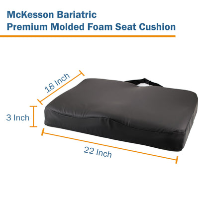 McKesson Premium Molded Foam Seat Cushion, 22 x 18 x 3 Inch