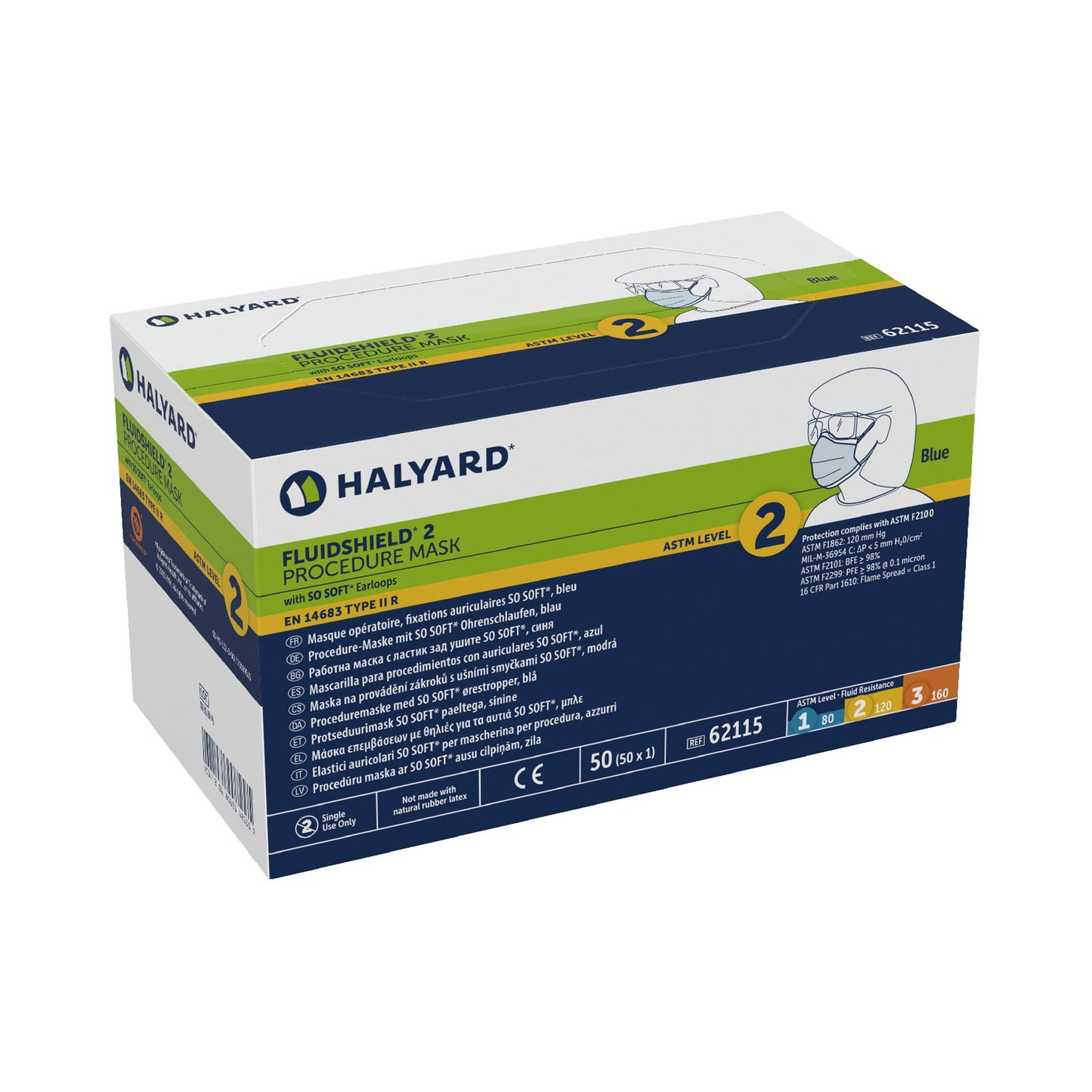 Halyard Fluidshield Level 2 Procedure Mask