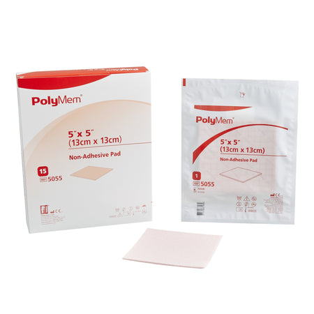 Ferris 5055 PolyMem Nonadhesive without Border Foam Dressing, 5 x 5 Inch