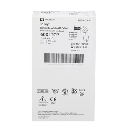 Shiley™ XLT Cuffed Extended Length Tracheostomy Tube, Size 6