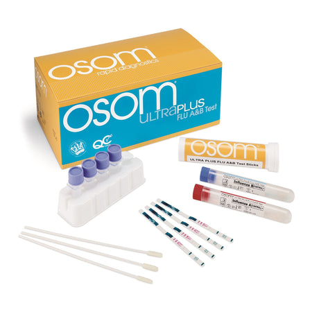 Sekisui Diagnostics 1032 Respiratory Test Kit OSOM Ultra Plus Influenza A + B 25 Tests CLIA Waived Sample