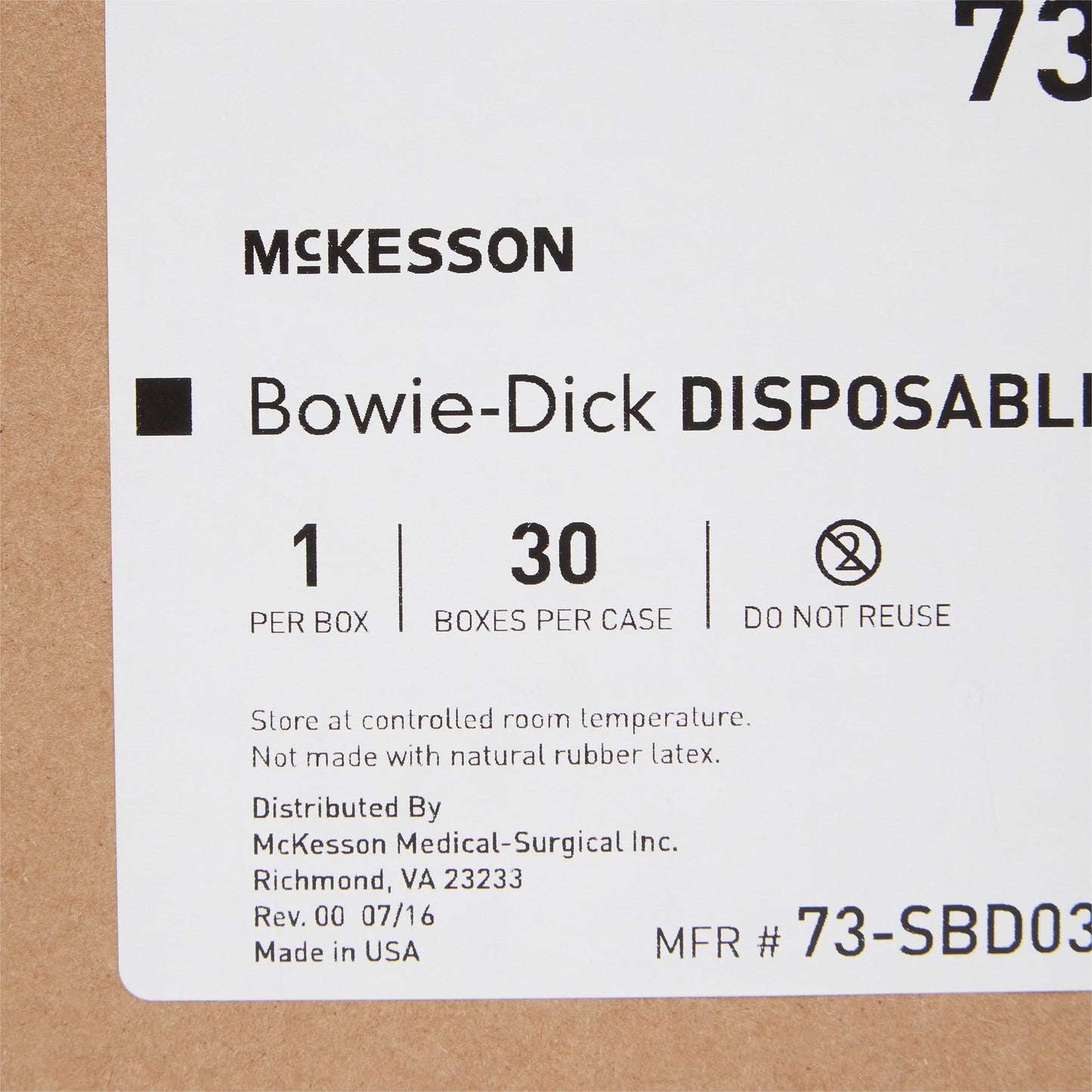 McKesson Sterilization Bowie-Dick Test Pack