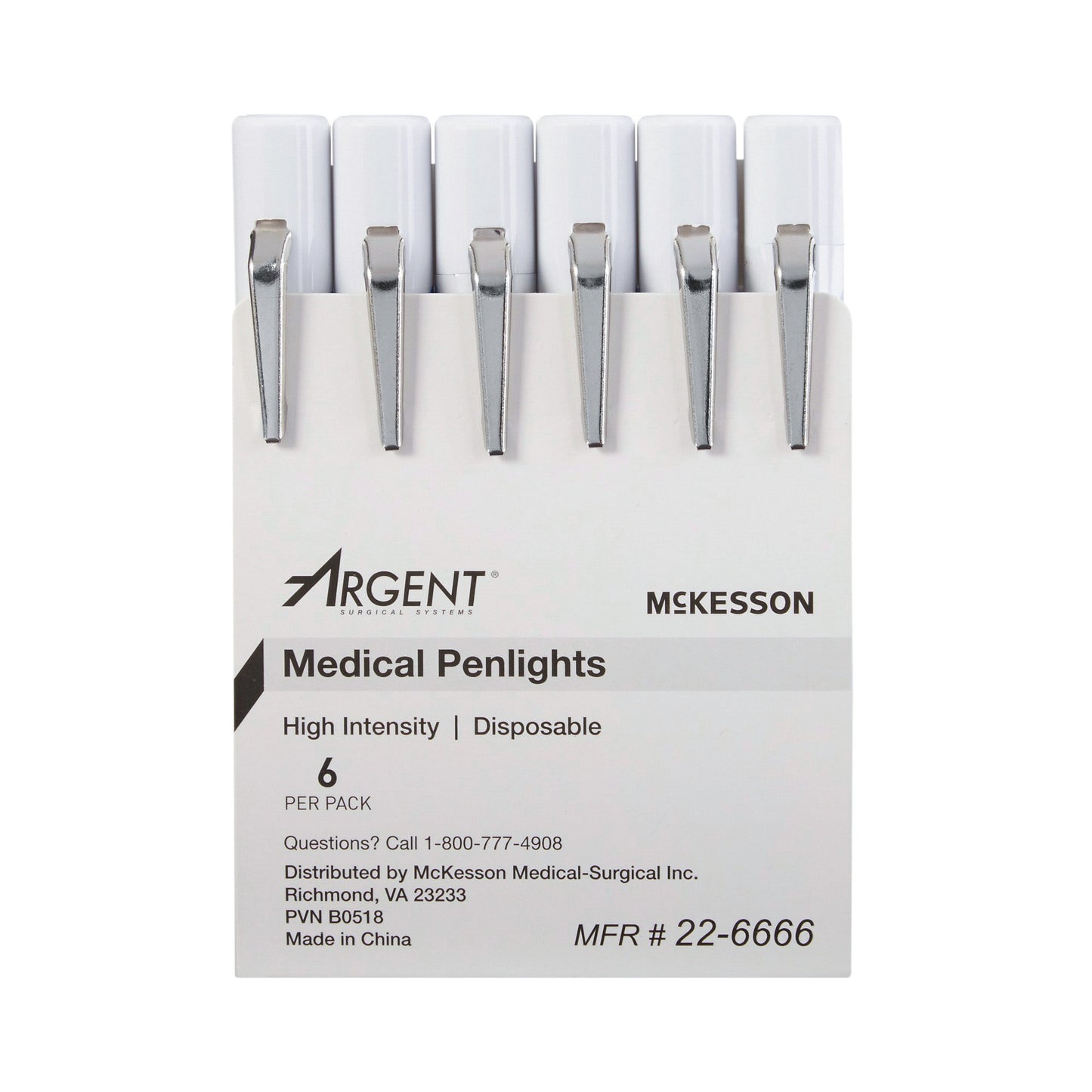 McKesson Disposable Penlight White Light, 4½ Inch
