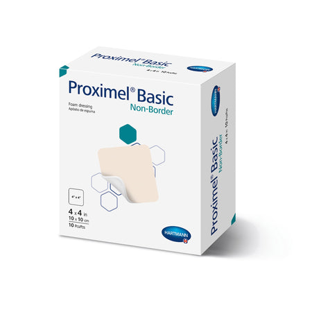 Hartmann 1244253 Proximel Basic Non-Border Foam Dressing, 4 x 4 Inch, Up to 4 Inch Length