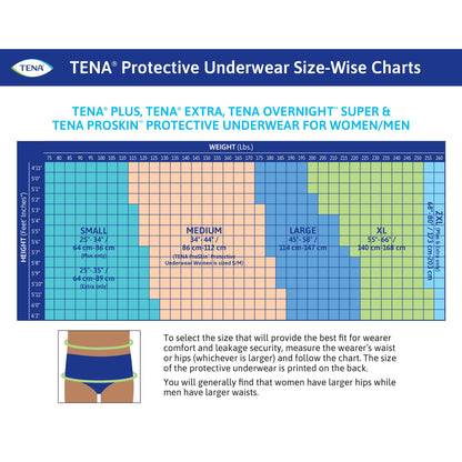 Tena® ProSkin Overnight™ Super Fully Breathable Underwear, Large