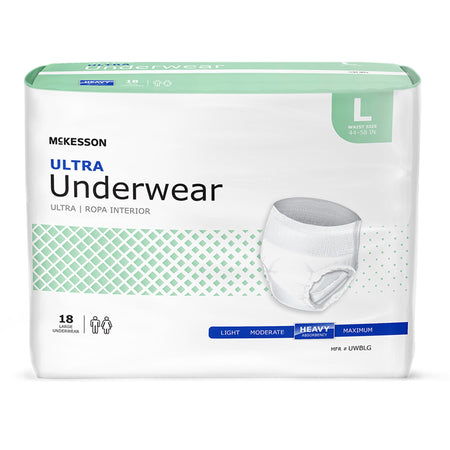 McKesson UWBLG Ultra Heavy Absorbent Underwear, Large