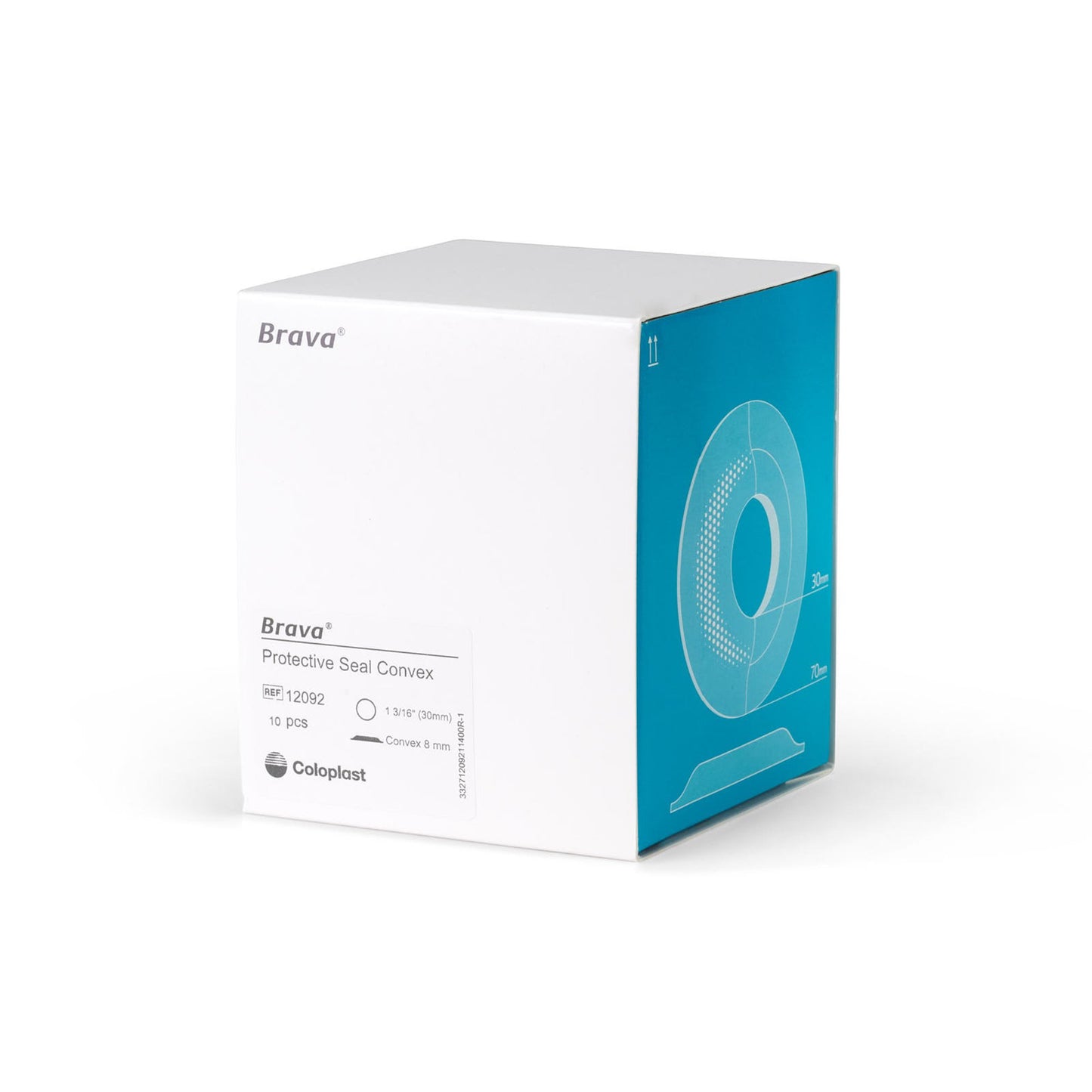 Ostomy Seal Brava® Convex, Starter Hole 1-3/16 Inch (30mm)