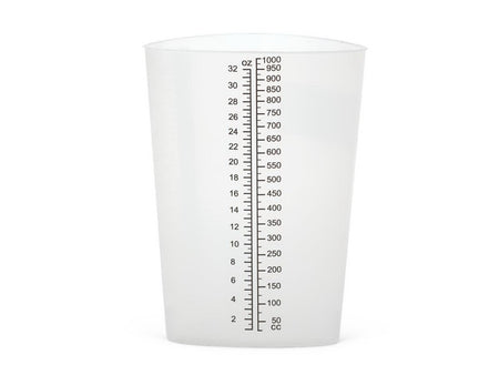 Medline DYND80419 Graduated Container Triangular Polypropylene 1,000 mL (32 oz.)