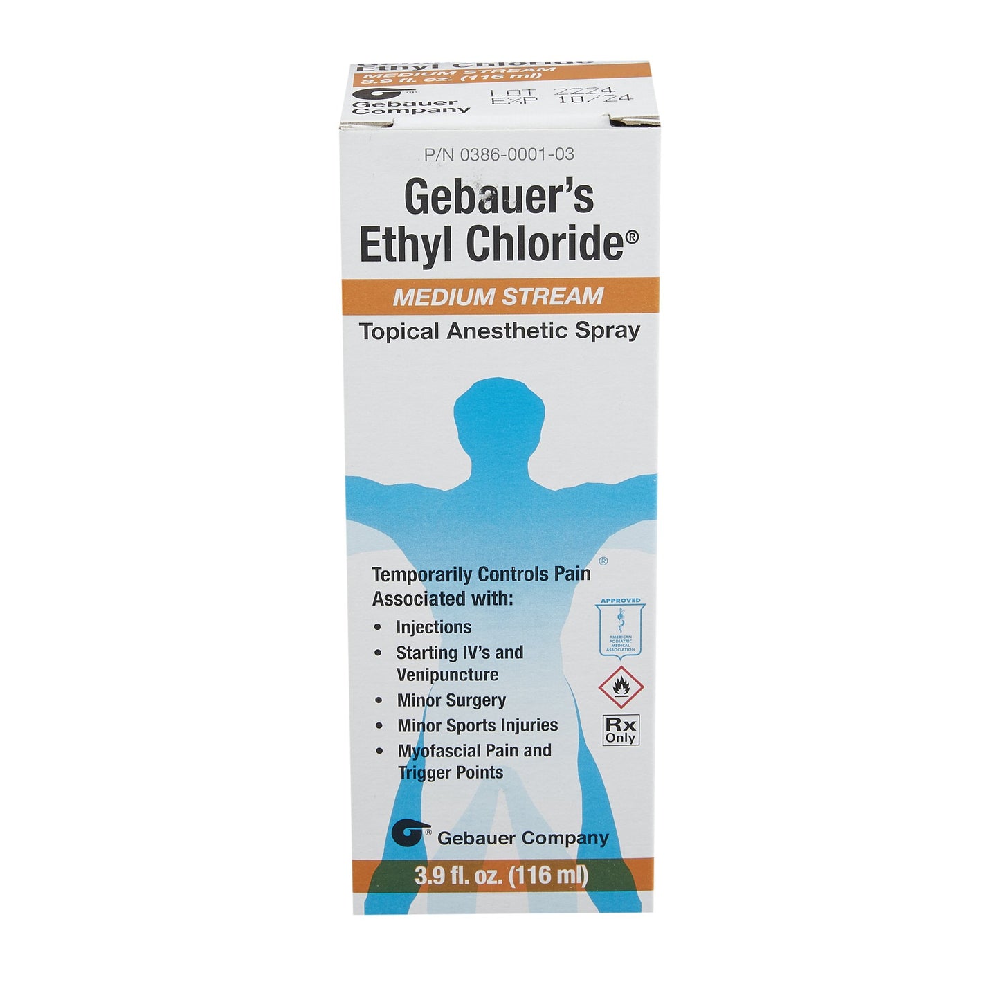 Gebauer's Ethyl Chloride® Topical Anesthetic, 3.9-ounce bottle