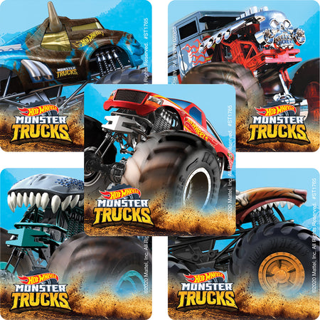 SmileMakers® 100 per Box Hot Wheels Monster Truck Sticker 2-1/2 Inch
