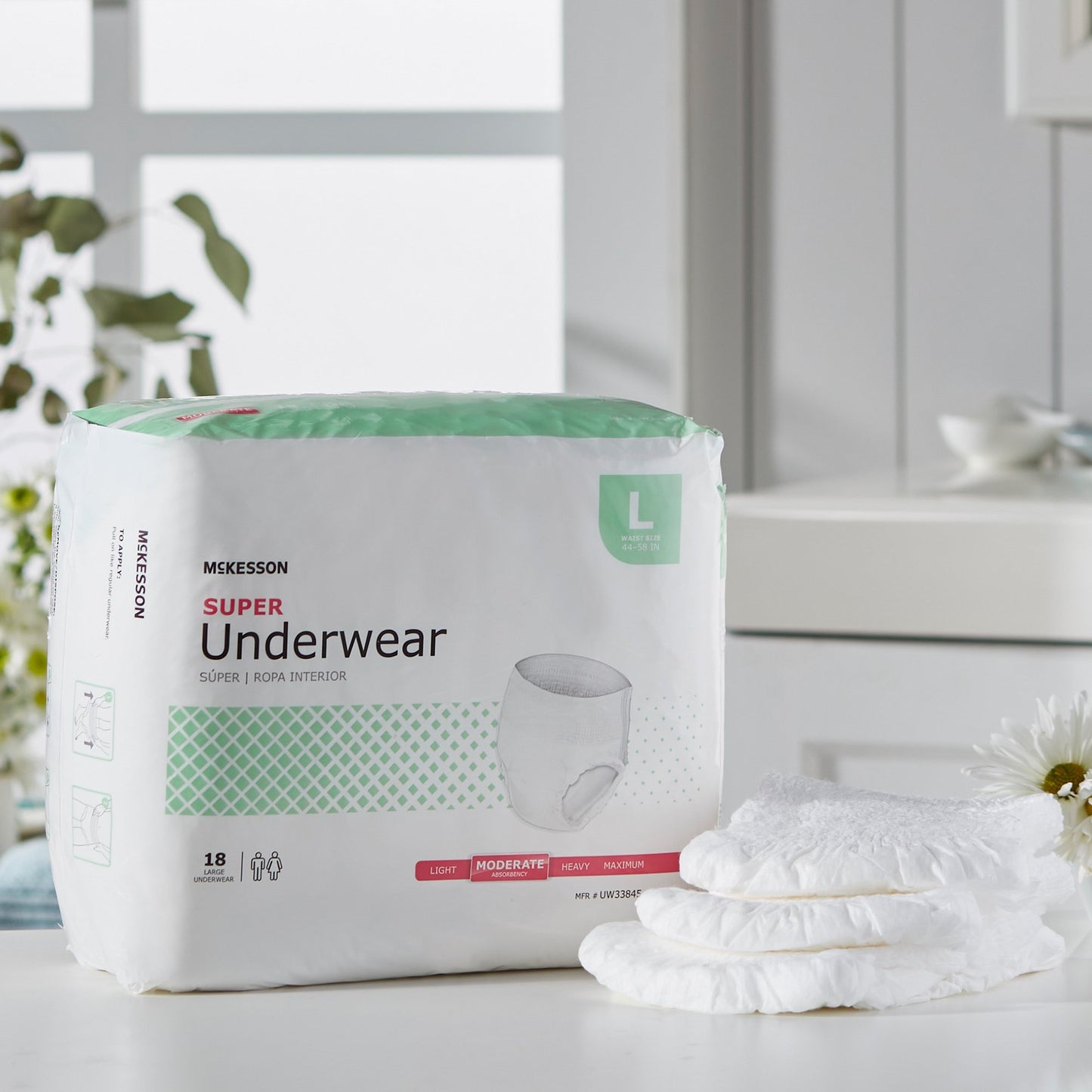 McKesson Super Moderate Absorbency Incontinence Underwear, Large