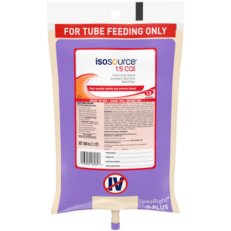 Nestle Healthcare Nutrition 693715 Isosource 1.5 Cal Tube Feeding Formula, 33.8 oz. Bag