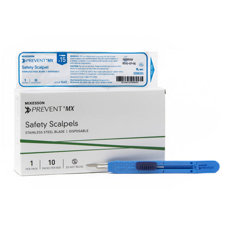 McKesson Prevent® MX Safety Scalpel, Size 15