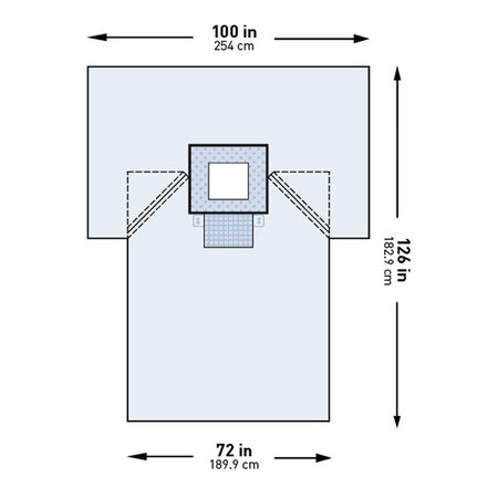 McKesson Sterile Chest Drape, 100 x 72 x 126 Inch