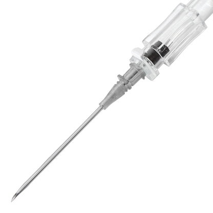 Peripheral IV Catheter McKesson 16 Gauge 1.16 Inch Polyurethane Straight Hub Non Blood Control Push Button Safety