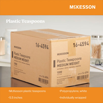 McKesson Polypropylene Spoon, White