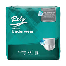 Absorbent Underwear Rely® Maximum Pull On with Tear Away Seams Adult 2X-Large Unisex Disposable Heavy Absorbency