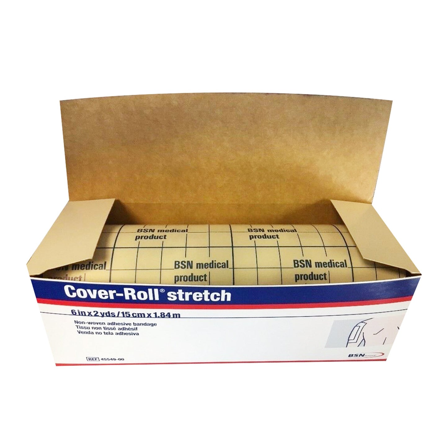 Cover-Roll® Stretch Dressing Retention Tape with Liner, 6 Inch x 2 Yard, White