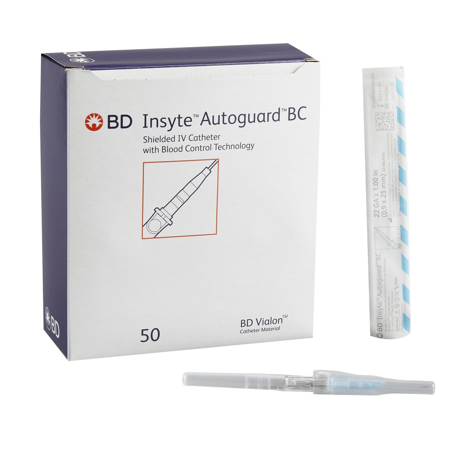 Insyte Autoguard BC Peripheral IV Catheter, 22 Guage by BD product image
