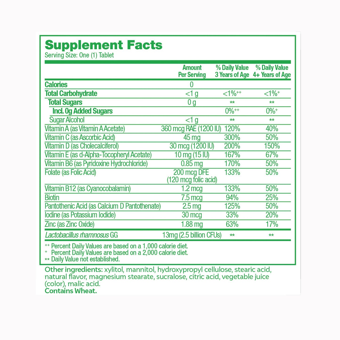 Culturelle® Kids Multivitamin + Probiotic Chewable Tablets Natural Fruit Punch