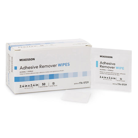 McKesson 176-5729 Adhesive Remover, 2-2/5 x 2-2/5 Inch Wipe