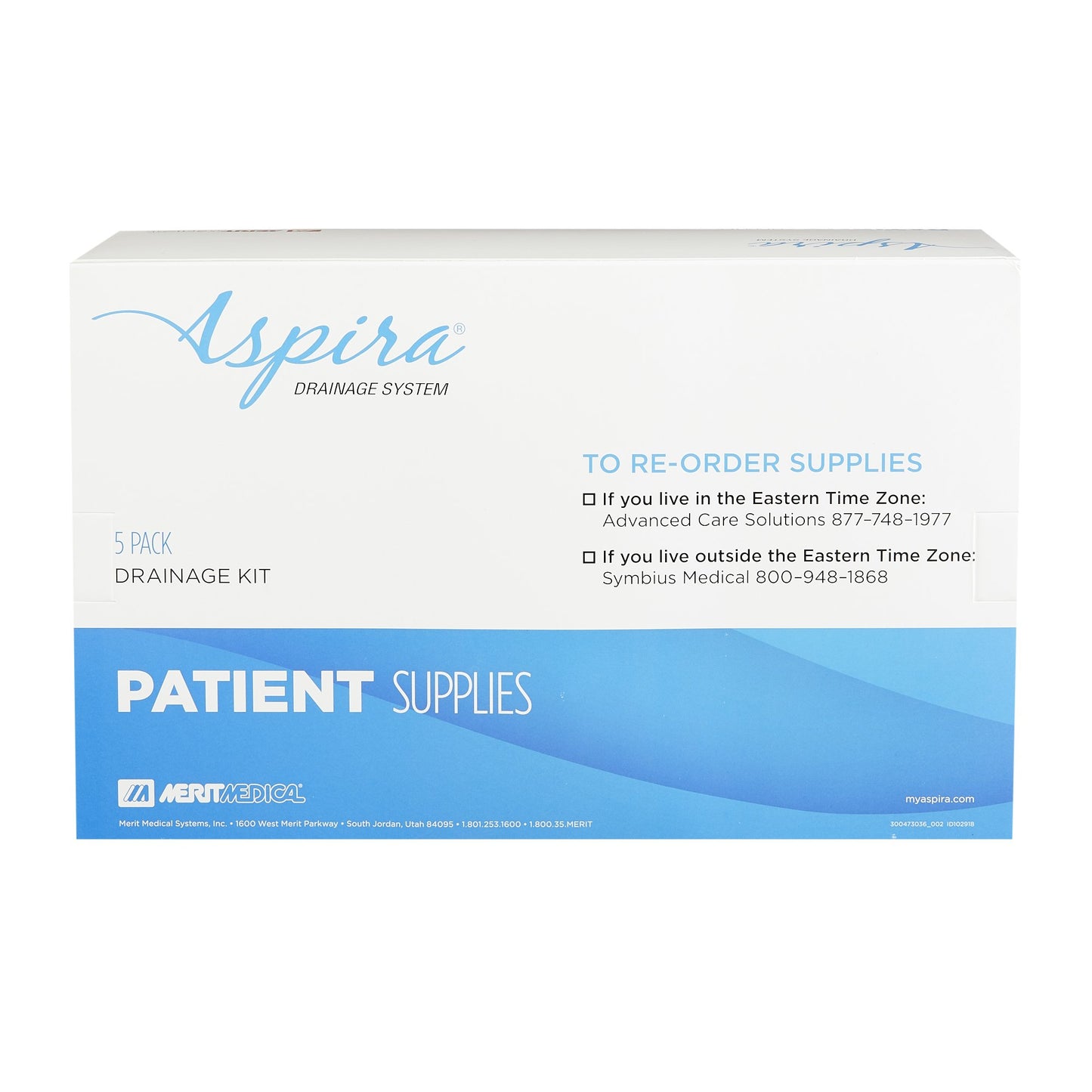 Merit Medical 4992301 Aspira Drain Bag, 1000 mL