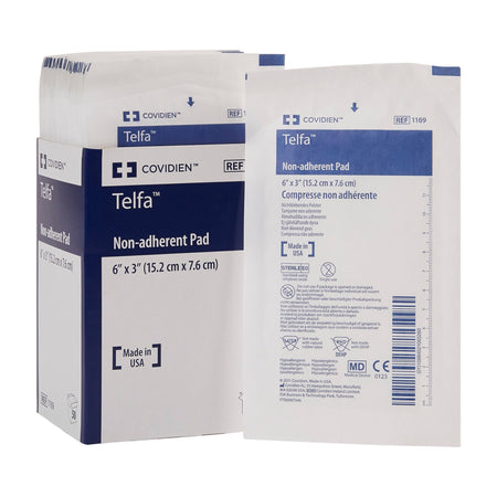 Cardinal 1169 Telfa Ouchless Nonadherent Dressing, 3 x 6 Inch