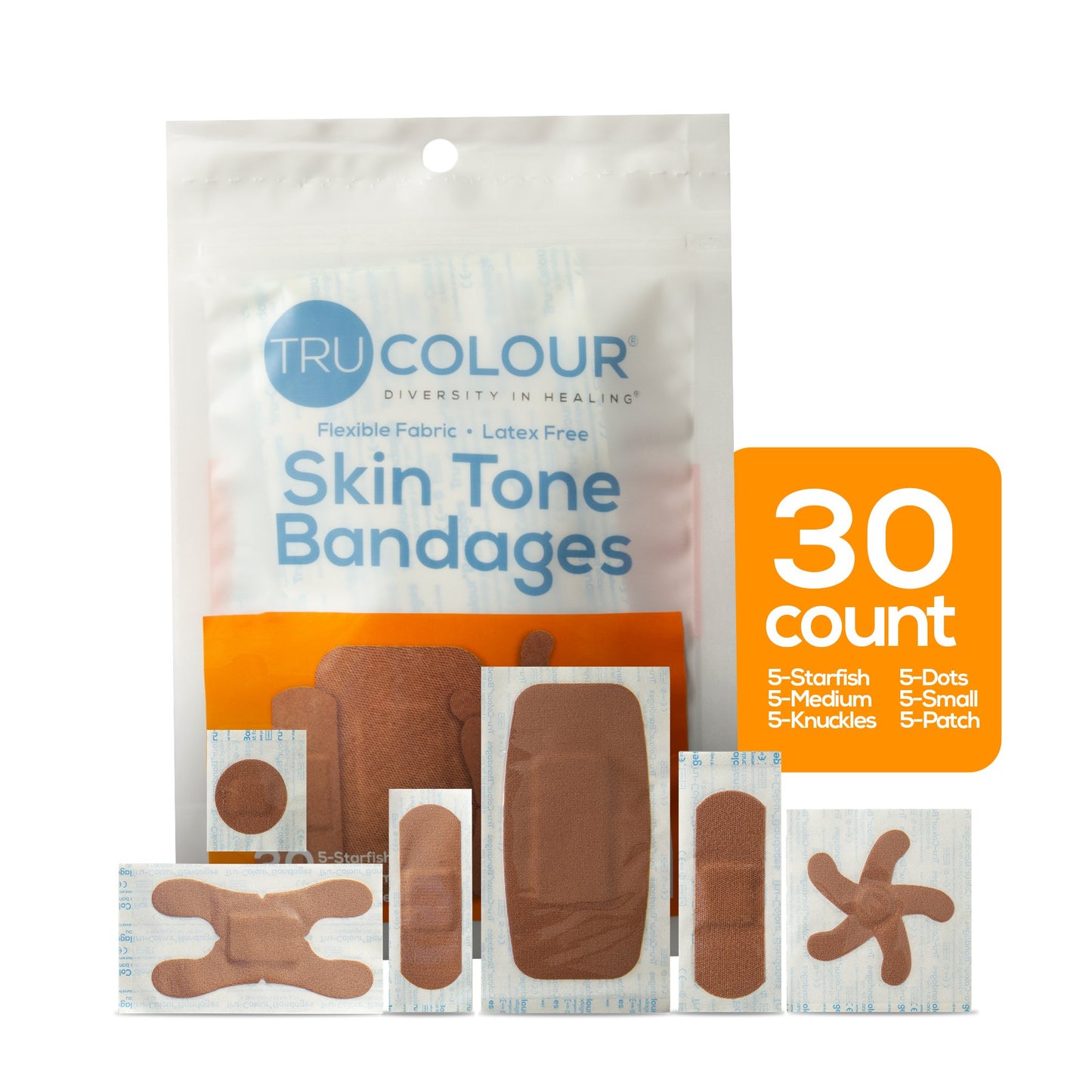 TruColour® Brown Adhesive Strips, Assorted Shapes and Sizes