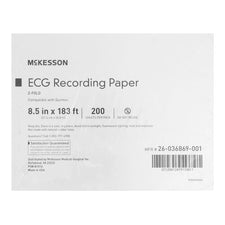 Welch Allyn Diagnostic Recording Paper, Thermal Paper, Z-Fold, Red Grid, 8½' x 11