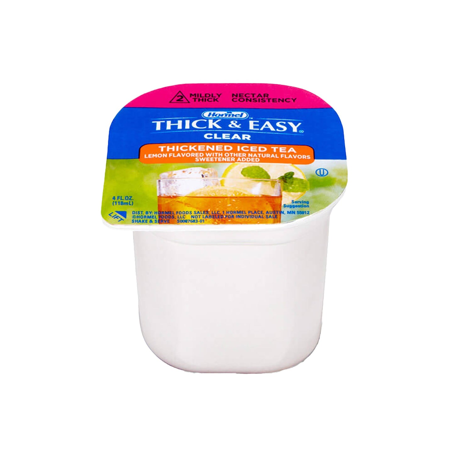 Thick & Easy® Clear Nectar Consistency Iced Tea Thickened Beverage, 4-ounce Cup