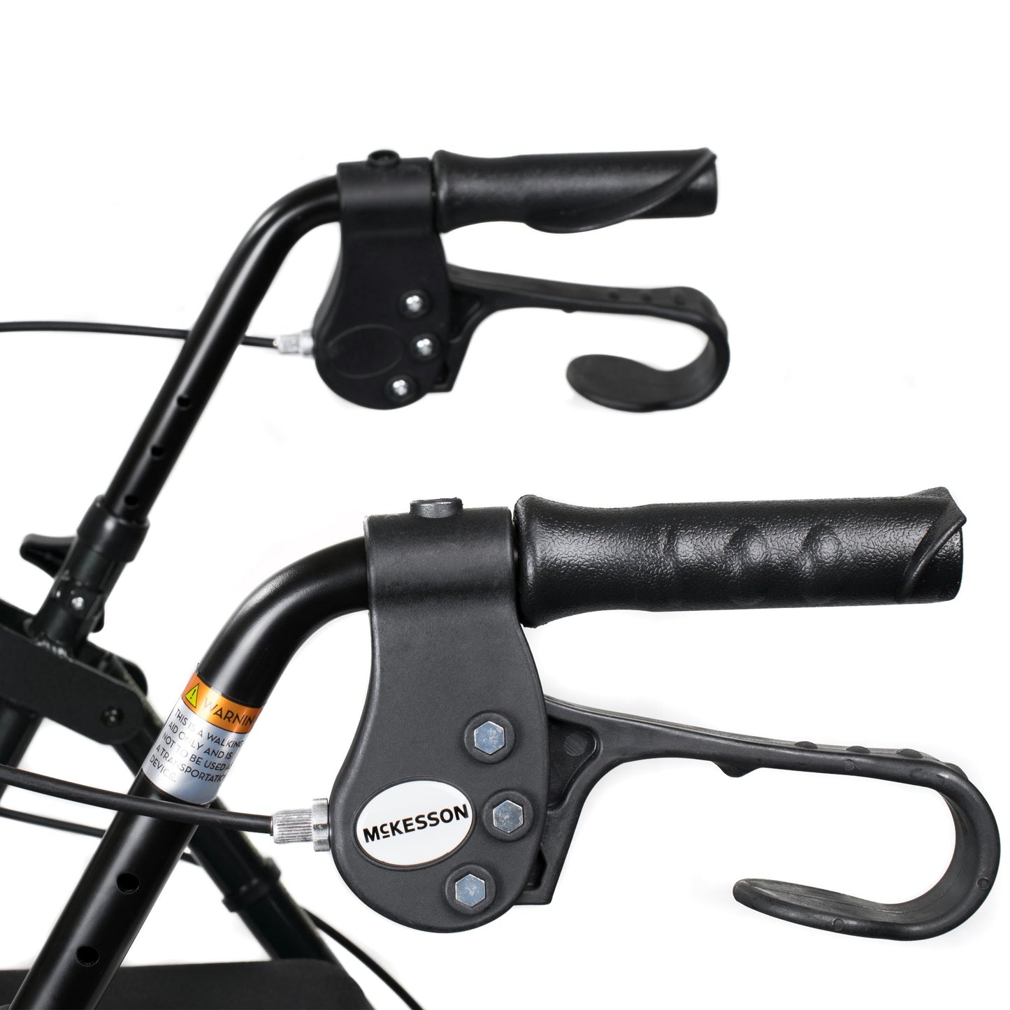 McKesson Folding Aluminum Four-Wheel Rollator, Black