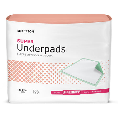 McKesson UPMD2336V120 Super Moderate Absorbency Underpad, 23 x 36 Inch - 120 ct.