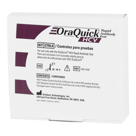 Orasure Technologies 1001-0182 Hepatitis C Antibody Test Control Set OraQuick HCV Anti-HCV Positive Level /