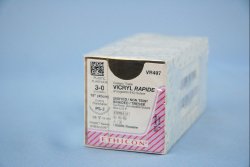 Ethicon VR497 Vicryl Rapide Polyglactin 910 Absorbable Suture with Needle, Precision Reverse Cutting