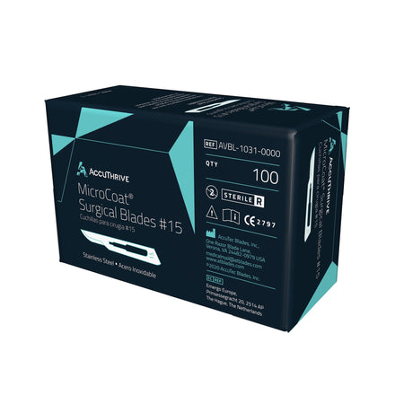Surgical Blade AccuThrive® Coated Stainless Steel No. 15 Sterile