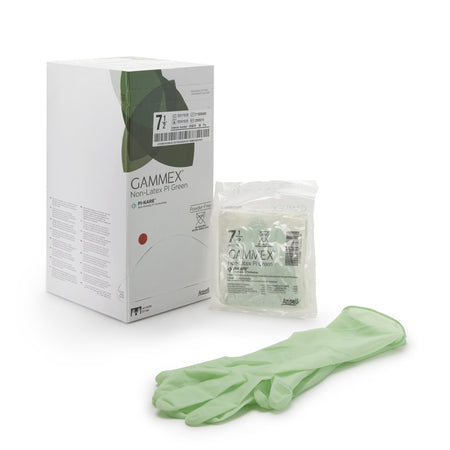 Ansell 20685275 Gammex Non-Latex PI Green Polyisoprene Surgical Glove, Size 7.5
