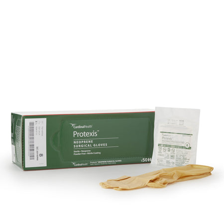 Cardinal 776957 2D73DP80 Protexis Polychloroprene Surgical Glove, Size 8, Ivory