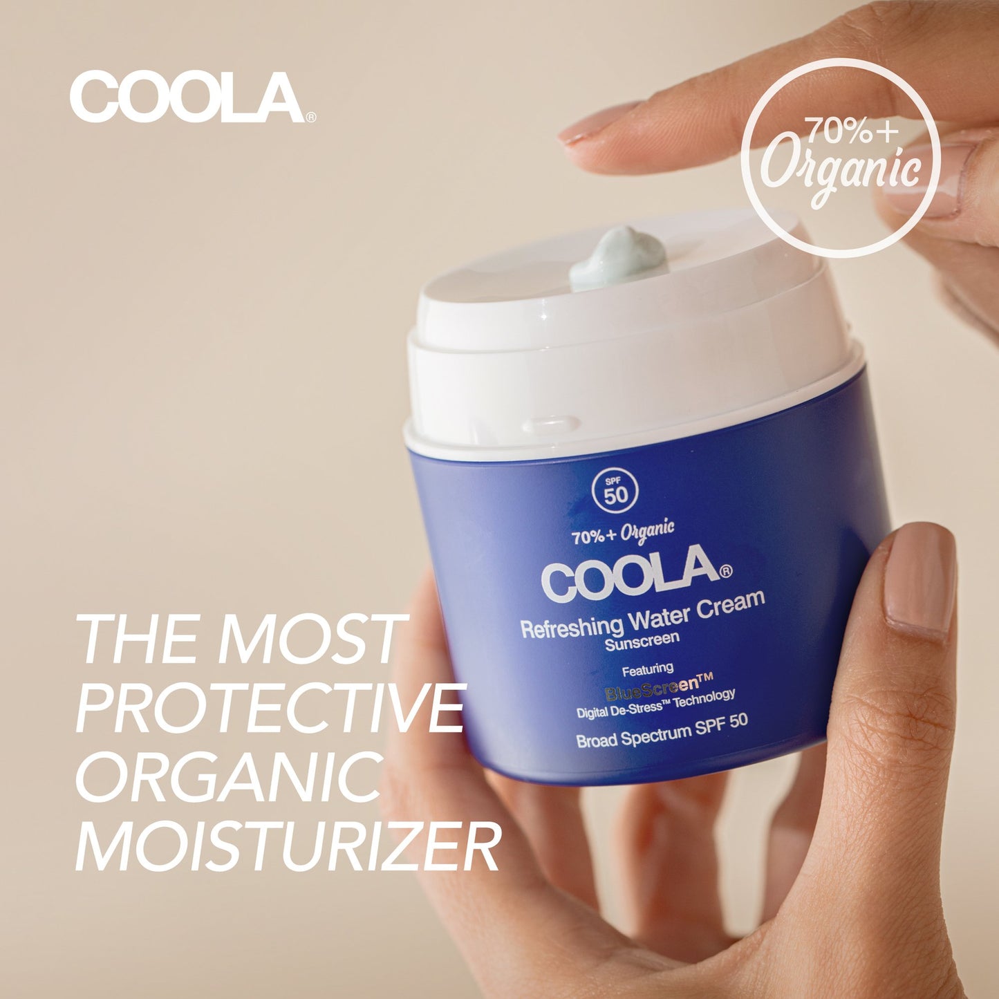 Sunscreen COOLA® Refreshing Water Cream SPF 50 Cream 1.5 oz. Jar