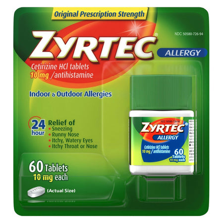 J & J Sales 50580072694 Zyrtec Cetirizine Allergy Relief