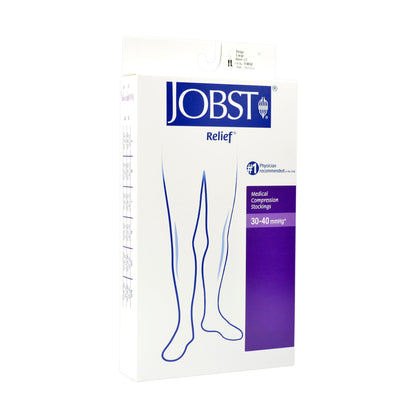 Relief® Compression Knee-High Stockings, Large, Beige