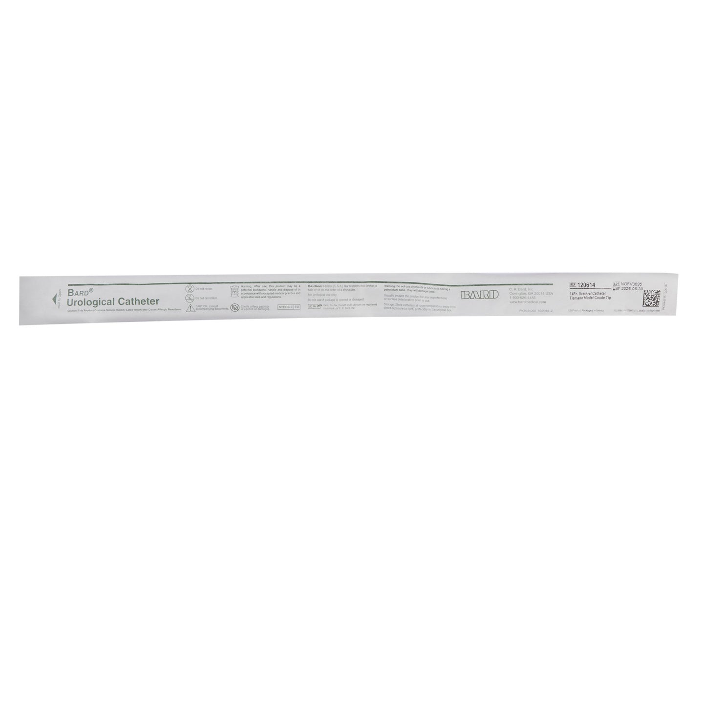 Bard® Urethral Catheter, 14 Fr., Coude Tip