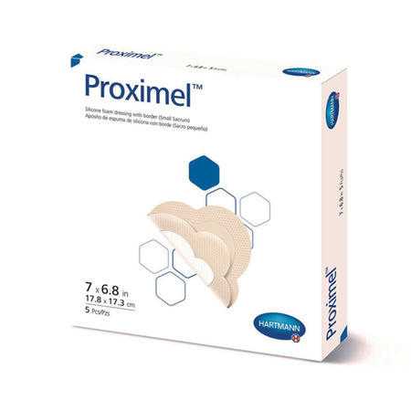 Hartmann 14600000 Proximel Foam Dressing, 6-4/5 x 7 Inch, 5 to 12 Inch Length, Tan