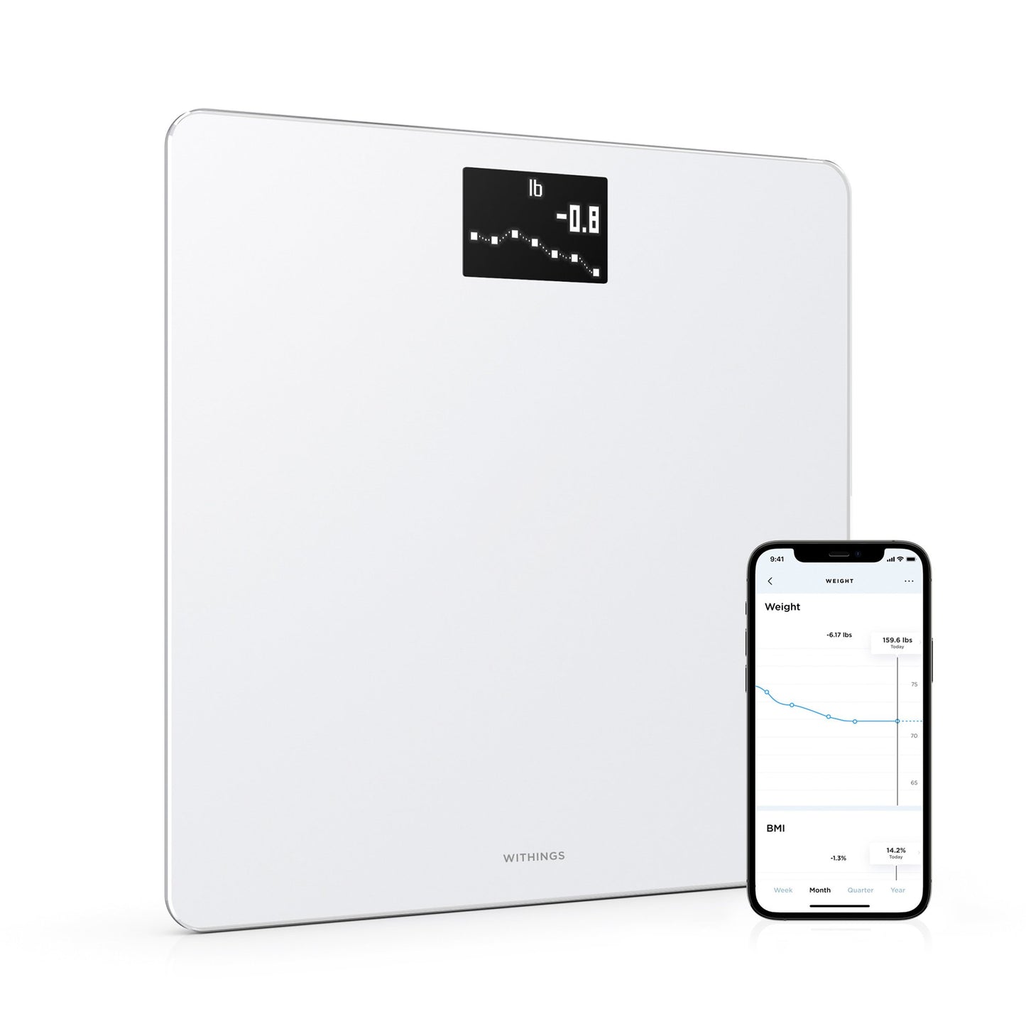 Withings Body Wifi Smart Scale, White by Withings Inc product image - view 2
