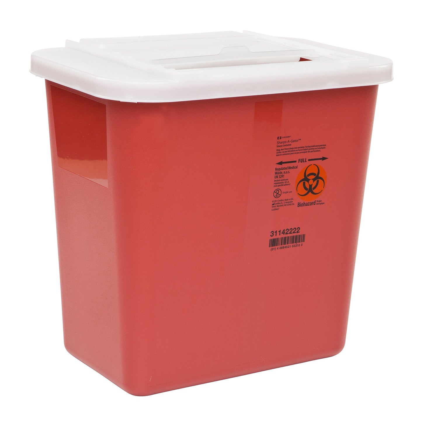 Sharps-A-Gator Sharps Container, 2 Gallon, 10-1/4 x 7 x 10-1/2 Inch by Cardinal product image - view 5