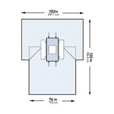 McKesson Sterile Laparotomy Drape, 102 x 76 x 120 Inch